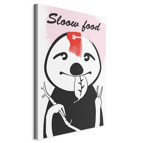 ⁨Obraz - Leniwiec trendsetter (1-częściowy) pionowy (rozmiar 60x90, wykończenie Na płótnie włoskim)⁩ w sklepie Wasserman.eu