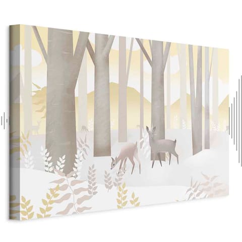 ⁨Obraz - Bajkowy las (1-częściowy) szeroki - trzeci wariant (rozmiar 60x40, wykończenie Akustyczny)⁩ w sklepie Wasserman.eu