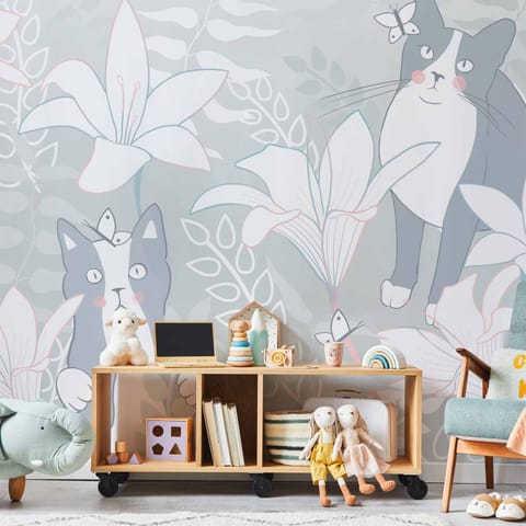 ⁨Fototapeta - Kocie sprawy - pierwszy wariant (rozmiar 300x210, wykończenie Wodoodporna)⁩ w sklepie Wasserman.eu