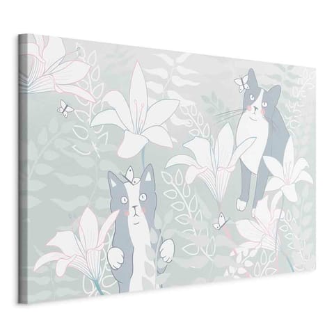 ⁨Obraz - Kocie sprawy (1-częściowy) szeroki - pierwszy wariant (rozmiar 30x20, wykończenie Standard)⁩ w sklepie Wasserman.eu