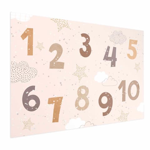 ⁨Plakat - Cyferki z sypiącym śniegiem (rozmiar 60x40, wykończenie Bez ramy)⁩ w sklepie Wasserman.eu