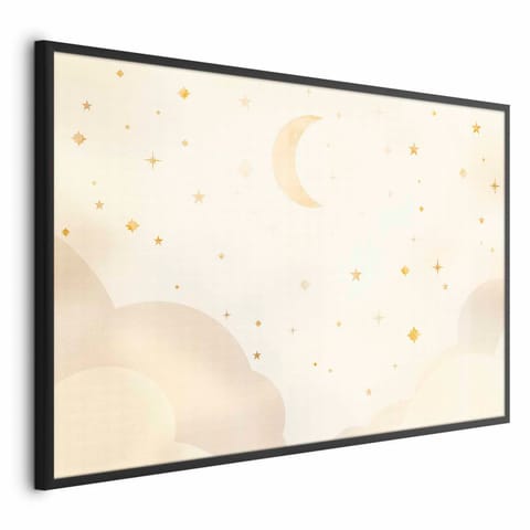 ⁨Plakat - Rozgwieżdżona noc (rozmiar 30x21, wykończenie Rama czarna)⁩ w sklepie Wasserman.eu