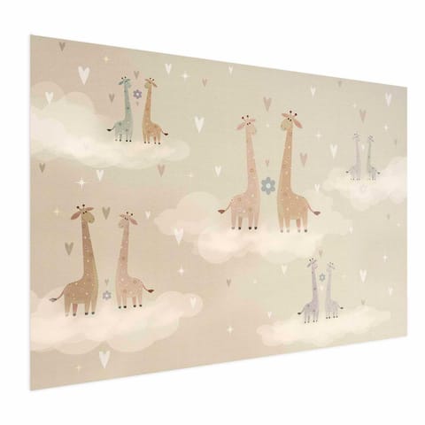 ⁨Plakat - Zakochane żyrafy (rozmiar 60x40, wykończenie Bez ramy)⁩ w sklepie Wasserman.eu