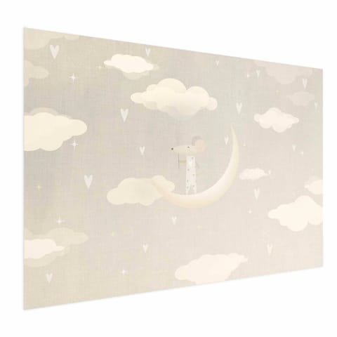 ⁨Plakat - Myszka na księżycu (rozmiar 60x40, wykończenie Bez ramy)⁩ w sklepie Wasserman.eu