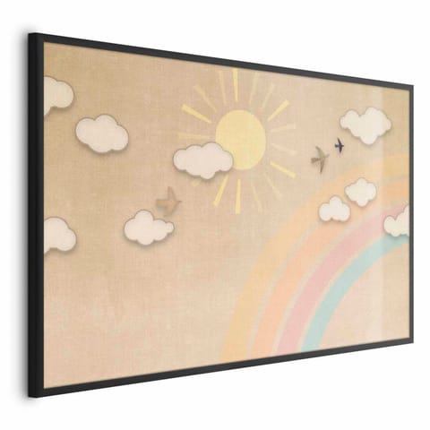 ⁨Plakat - Tęczowy dzień (rozmiar 30x21, wykończenie Rama czarna)⁩ w sklepie Wasserman.eu