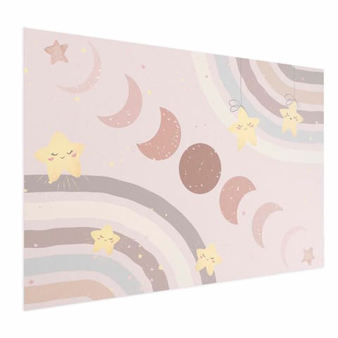 ⁨Plakat - Fazy księżyca z tęczą (rozmiar 60x40, wykończenie Bez ramy)⁩ w sklepie Wasserman.eu