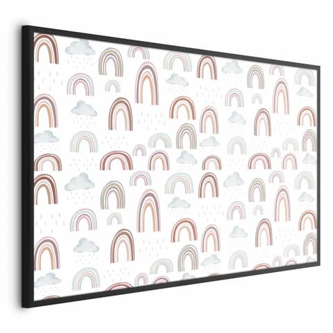 ⁨Plakat - Tęcza po deszczu (rozmiar 60x40, wykończenie Rama czarna)⁩ w sklepie Wasserman.eu