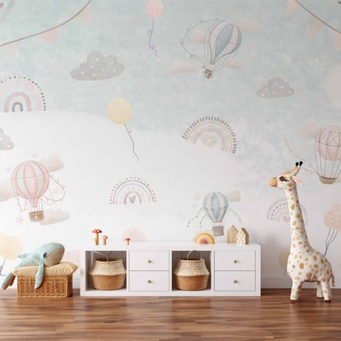 ⁨Fototapeta - Przygoda pośród chmur (rozmiar 245x175, wykończenie Samoprzylepna)⁩ w sklepie Wasserman.eu