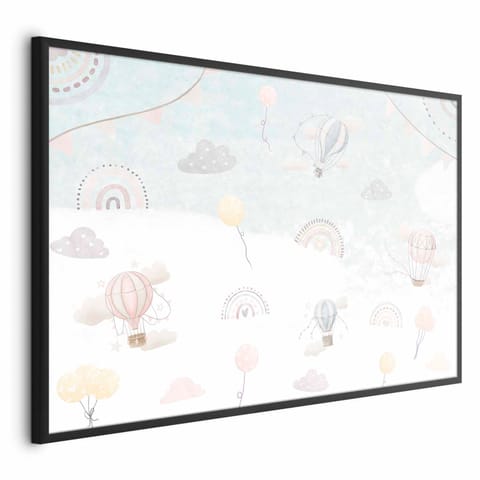 ⁨Plakat - Przygoda pośród chmur (rozmiar 30x21, wykończenie Rama czarna)⁩ w sklepie Wasserman.eu