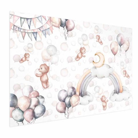 ⁨Plakat - Misie w przestworzach (rozmiar 90x60, wykończenie Bez ramy)⁩ w sklepie Wasserman.eu