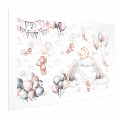 ⁨Plakat - Misie w przestworzach (rozmiar 42x29.7, wykończenie Bez ramy z marginesem)⁩ w sklepie Wasserman.eu