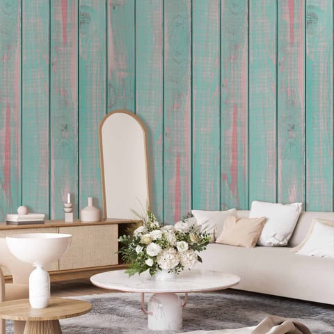 ⁨Wall mural - Mint clouds (size 50x1000)⁩ at Wasserman.eu