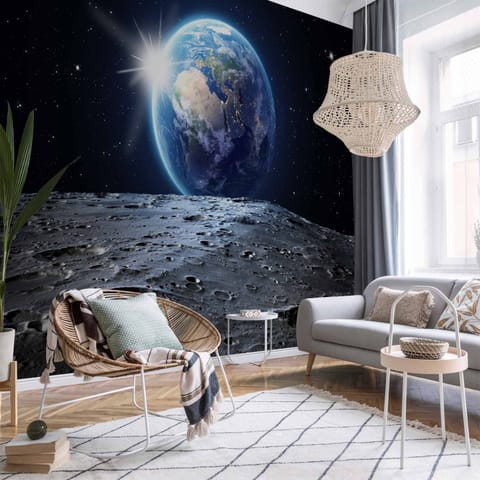 ⁨Self-adhesive mural - View of the Blue Planet (size 147x105)⁩ at Wasserman.eu