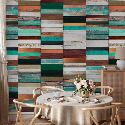 ⁨Tapeta - Drewniany układ (rozmiar 50x1000, wykończenie Wodoodporna)⁩ w sklepie Wasserman.eu
