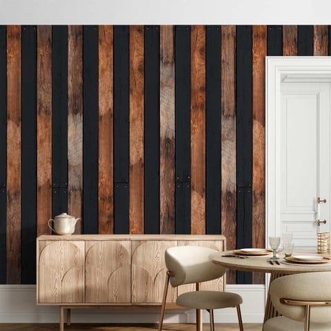 ⁨Wall mural - Wooden duo (size 50x1000)⁩ at Wasserman.eu