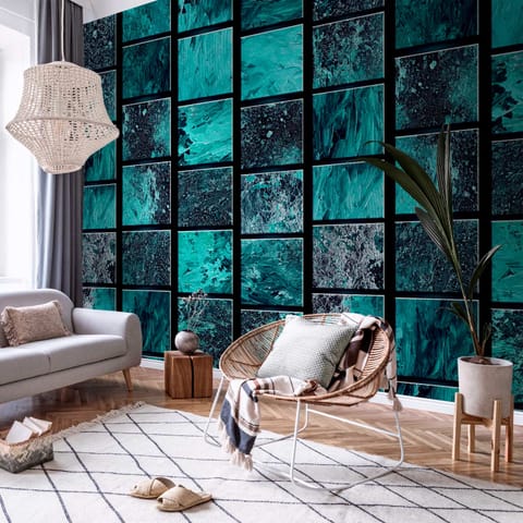 ⁨Tapeta - Lazurowy skarb (rozmiar 50x1000, wykończenie Standard)⁩ w sklepie Wasserman.eu