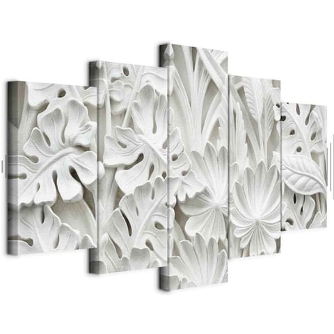 ⁨Obraz - Alabastrowy ogród (5-częściowy) szeroki (rozmiar 100x50, wykończenie Akustyczny)⁩ w sklepie Wasserman.eu