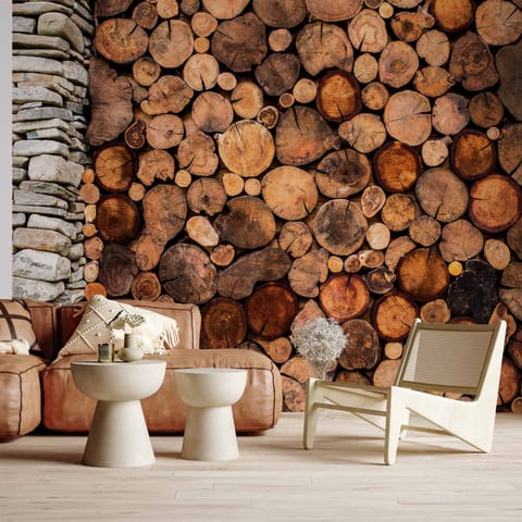 ⁨Self-adhesive wall mural - Wooden gate (size 98x70)⁩ at Wasserman.eu