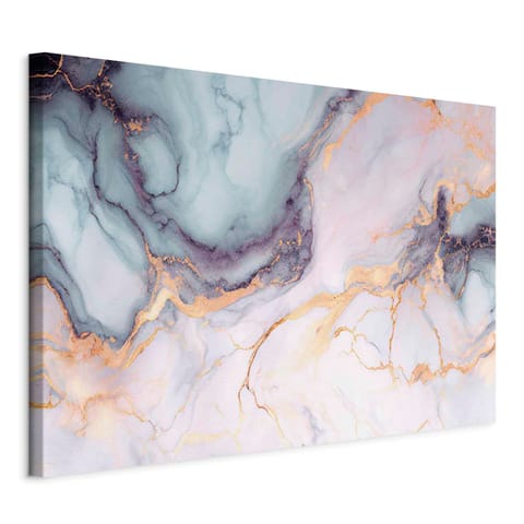 ⁨Obraz - Pastelowe kamienie - różowo-niebieskie struktury na bazie marmuru (rozmiar 60x40, wykończenie Standard)⁩ w sklepie Wasserman.eu