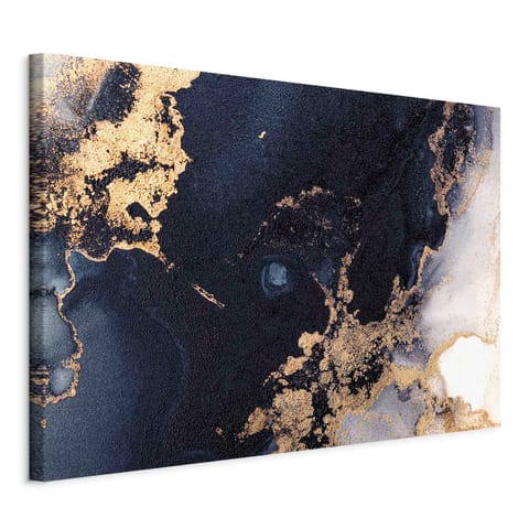 ⁨Obraz - Marmur i granat - abstrakcyjny teksturowany wzór inspirowany gwieździstym niebem (rozmiar 60x40, wykończenie Standard)⁩ w sklepie Wasserman.eu