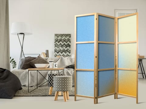 ⁨Parawan japoński - Energetyczny gradient - kompozycja gradientowa w żywych kolorach (rozmiar 135x172, wykończenie )⁩ w sklepie Wasserman.eu