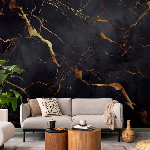 ⁨Wall mural - Golden paths (size 250x175)⁩ at Wasserman.eu