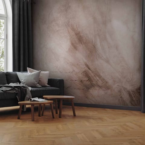 ⁨Fototapeta - Abstrakcja scandi boho - delikatna kompozycja z napisami i kwiatami (rozmiar 294x210, wykończenie Samoprzylepna)⁩ w sklepie Wasserman.eu