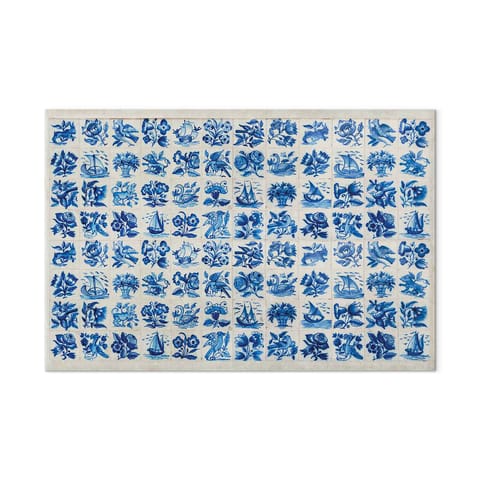 ⁨Obraz - Płytki azulejos - tradycyjne ceramiczne portugalskie kafle (rozmiar 30x20, wykończenie Akustyczny)⁩ w sklepie Wasserman.eu