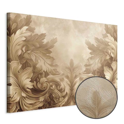 ⁨Obraz - Rzeźbione ornamenty barokowe bogata kompozycja w kolorach sepii (rozmiar 30x20, wykończenie Premium Print)⁩ w sklepie Wasserman.eu