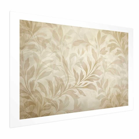 ⁨Plakat - Piaskowe listki i pnącza (rozmiar 90x60, wykończenie Bez ramy z marginesem)⁩ w sklepie Wasserman.eu