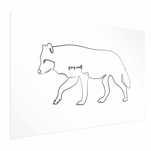 ⁨Plakat - Wilk (rozmiar 60x40, wykończenie Bez ramy)⁩ w sklepie Wasserman.eu