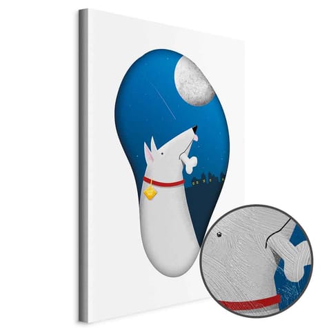 ⁨Obraz - Psie marzenia (1-częściowy) pionowy (rozmiar 20x30, wykończenie Premium Print)⁩ w sklepie Wasserman.eu