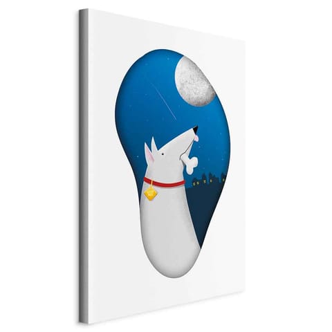 ⁨Obraz - Psie marzenia (1-częściowy) pionowy (rozmiar 80x120, wykończenie Standard)⁩ w sklepie Wasserman.eu