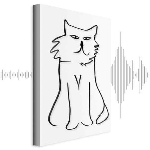 ⁨Obraz - Patrzę na Ciebie! (1-częściowy) pionowy (rozmiar 80x120, wykończenie Akustyczny)⁩ w sklepie Wasserman.eu