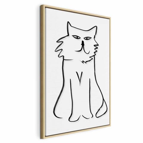 ⁨Obraz - Patrzę na Ciebie! (1-częściowy) pionowy (rozmiar 40x60, wykończenie W ramie drewnianej naturalnej)⁩ w sklepie Wasserman.eu