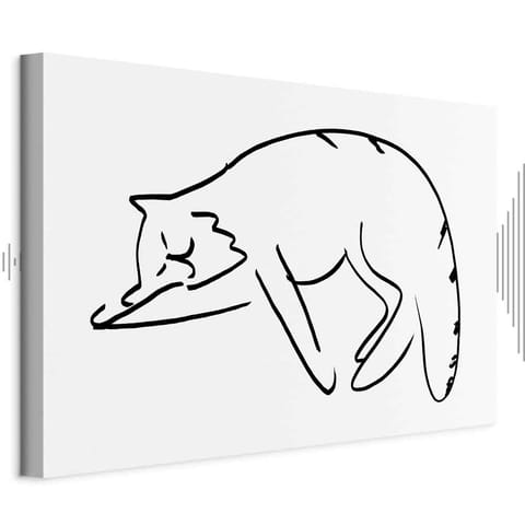 ⁨Obraz - Kocie sny (1-częściowy) pionowy (rozmiar 120x80, wykończenie Akustyczny)⁩ w sklepie Wasserman.eu