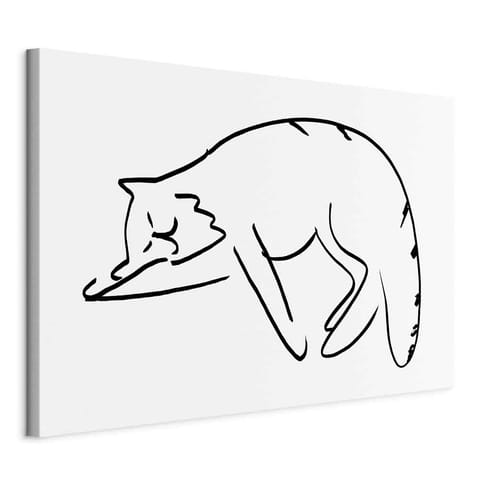 ⁨Obraz - Kocie sny (1-częściowy) pionowy (rozmiar 60x40, wykończenie Na płótnie włoskim)⁩ w sklepie Wasserman.eu