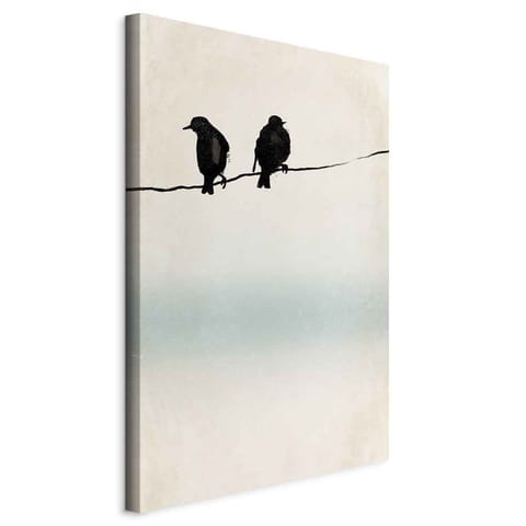 ⁨Picture - Frozen Sparrows (1-piece), vertical (size 60x90)⁩ at Wasserman.eu