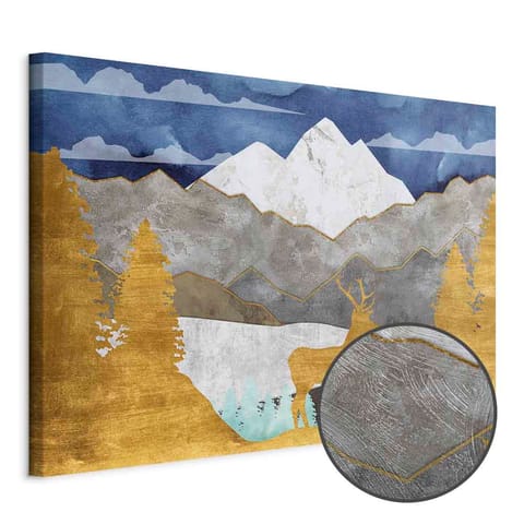 ⁨Obraz - Złocista kraina (1-częściowy) szeroki (rozmiar 120x80, wykończenie Premium Print)⁩ w sklepie Wasserman.eu