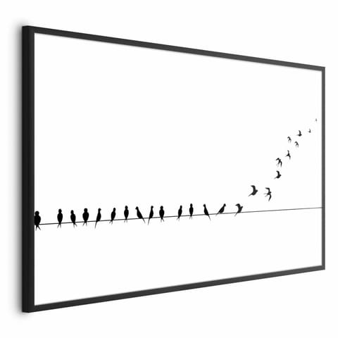 ⁨Plakat - Lećmy! (rozmiar 42x29.7, wykończenie Rama czarna)⁩ w sklepie Wasserman.eu