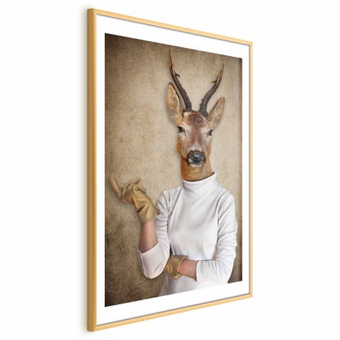⁨Plakat - Pani domu (rozmiar 40x60, wykończenie Rama złota z marginesem)⁩ w sklepie Wasserman.eu
