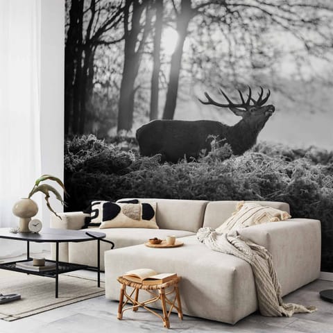 ⁨Self-adhesive mural - Deer in the morning (size 98x70)⁩ at Wasserman.eu