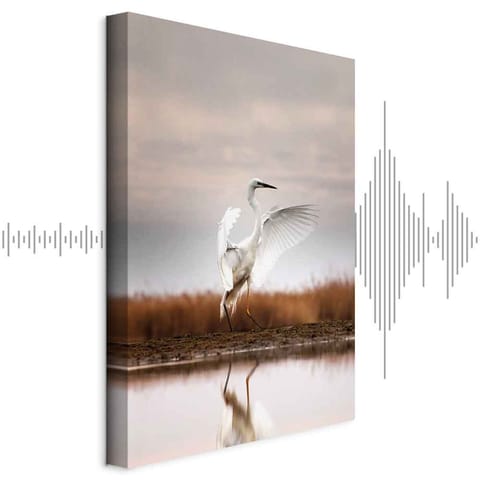 ⁨Obraz - Jesień nad jeziorem (1-częściowy) pionowy (rozmiar 60x90, wykończenie Akustyczny)⁩ w sklepie Wasserman.eu