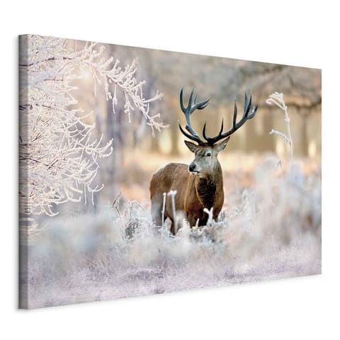 ⁨Picture - Deer in the cold (size 90x60)⁩ at Wasserman.eu