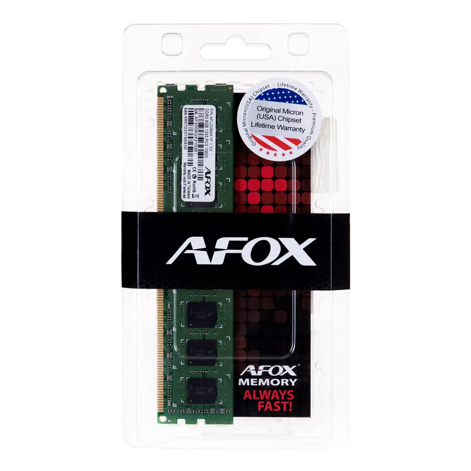 ⁨AFOX DDR3 8G 1333 UDIMM memory module 8 GB 1333 MHz⁩ at Wasserman.eu