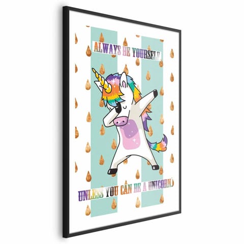 ⁨Plakat - Always be yourself (rozmiar 21x30, wykończenie Rama czarna z marginesem)⁩ w sklepie Wasserman.eu