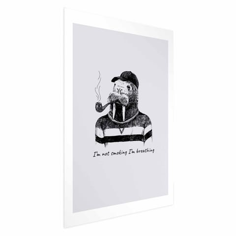 ⁨Plakat - I'm not smoking. I'm breathing (rozmiar 60x90, wykończenie Bez ramy z marginesem)⁩ w sklepie Wasserman.eu