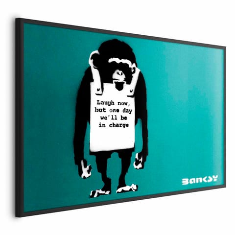 ⁨Plakat - Zła małpa (rozmiar 42x29.7, wykończenie Rama czarna)⁩ w sklepie Wasserman.eu