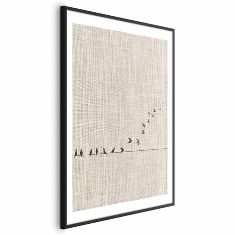 ⁨Plakat - Nauka latania (rozmiar 60x90, wykończenie Rama czarna z marginesem)⁩ w sklepie Wasserman.eu