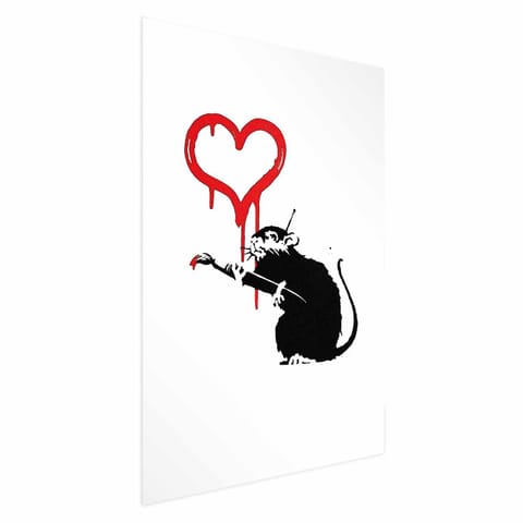 ⁨Plakat - Love Rat (rozmiar 29.7x42, wykończenie Bez ramy z marginesem)⁩ w sklepie Wasserman.eu